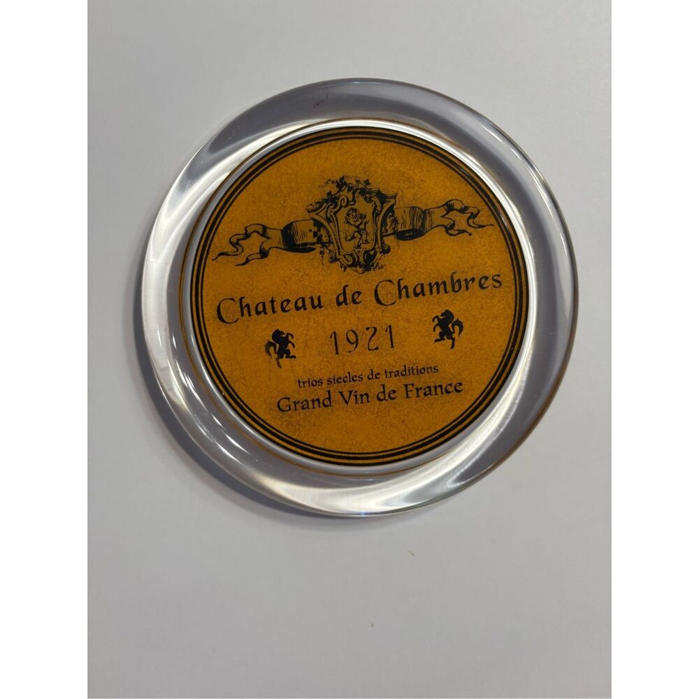 Chateau de Chambres 1921 Grand Vin de France Glass Coaster